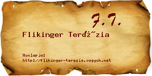 Flikinger Terézia névjegykártya